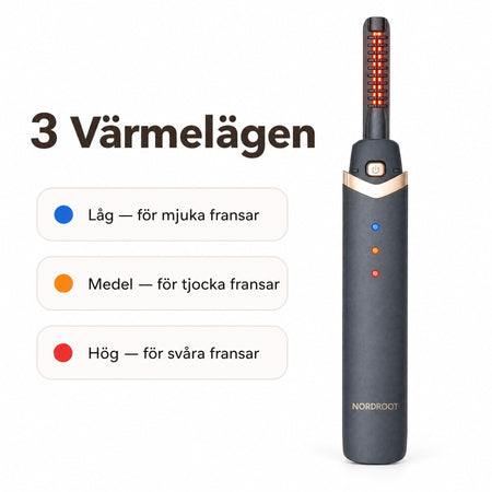 Nordroot Värmande Ögonfranslockare, 3 värmelägen